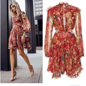 NWOT zimmermann melody  Floral Silk Dress